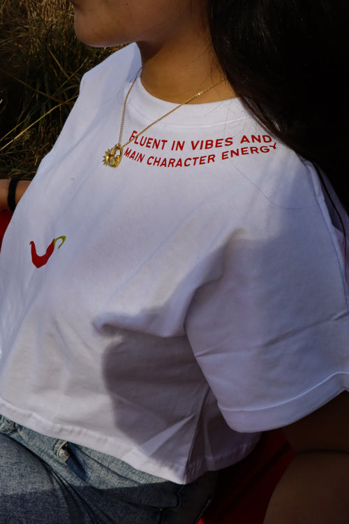 CROP TOP: FLUENT IN VIBES